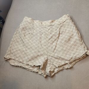 Madewell Clean Pull-On Shorts Cotton Linen Size Medium